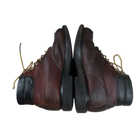 Vintage Red Wing Reddish Brown Leather Super Sole‎ Lace Up Work Boots Sz 8 D USA - Picture 8 of 16